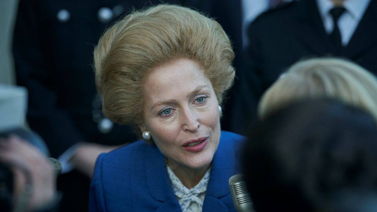 Gillian Anderson as Margaret Thatcher in 'The Crown'