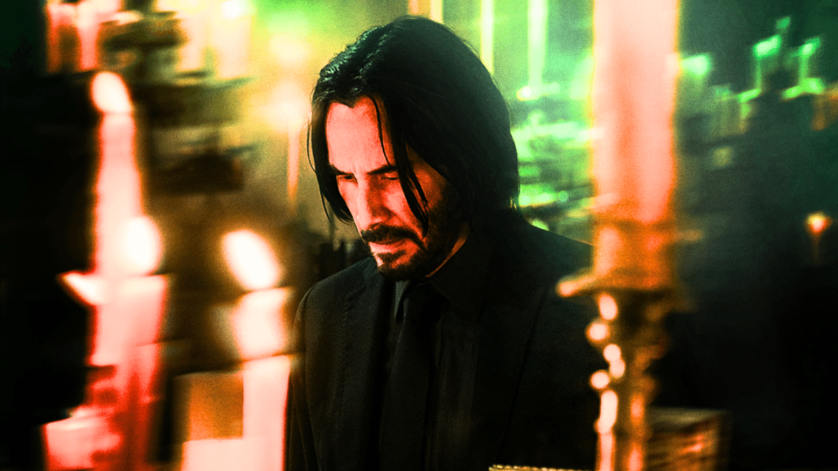 John Wick (Keanu Reeves) brooding in 'John Wick: Chapter 4'