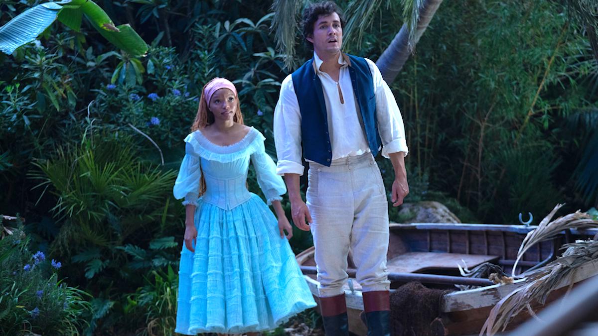 Jonah Hauer-King and Halle Bailey as Prince Eric and Ariel in The Little Mermaid