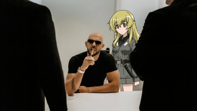Andrew Tate with anime girl
