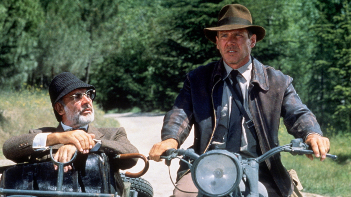 Harrison Ford as Indiana Jones and Sean Connery as Dr. Henry Jones Snr. in 'Indiana Jones and the Last Crusade'