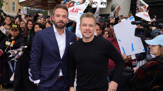 AUSTIN, TEXAS - MARCH 18: Ben Affleck and Matt Damon attend the "AIR" world premiere during the 2023 SXSW Conference and Festivals at The Paramount Theater on March 18, 2023 in Austin, Texas.
