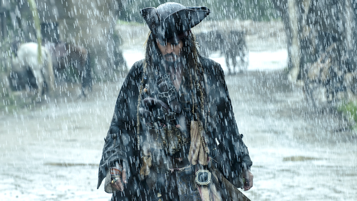 Johnny Depp as Captain Jack Sparrow in Pirates of the Caribbean: Dead Men Tell No Tales