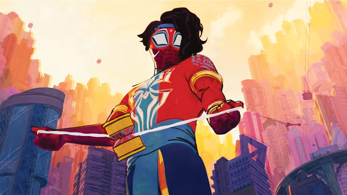 Pavitr Prabhakar as he appears in the Apider-man: Across the Spiderverse trailer