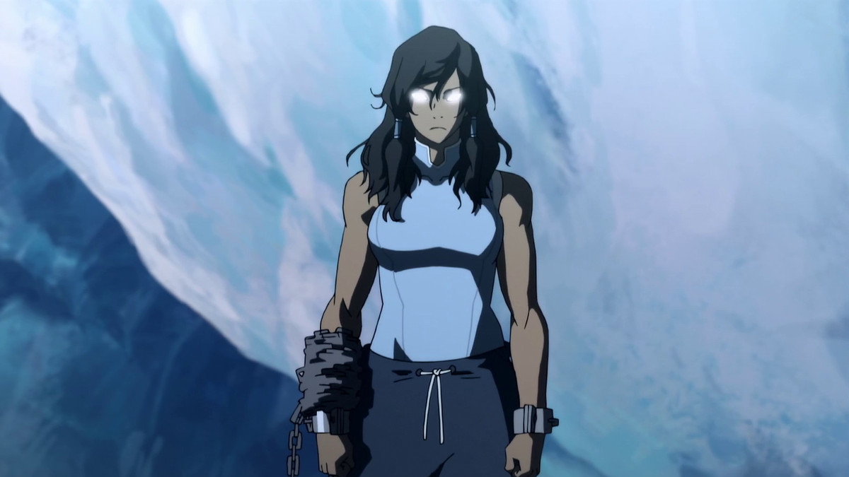 Korra in the Avatar State.