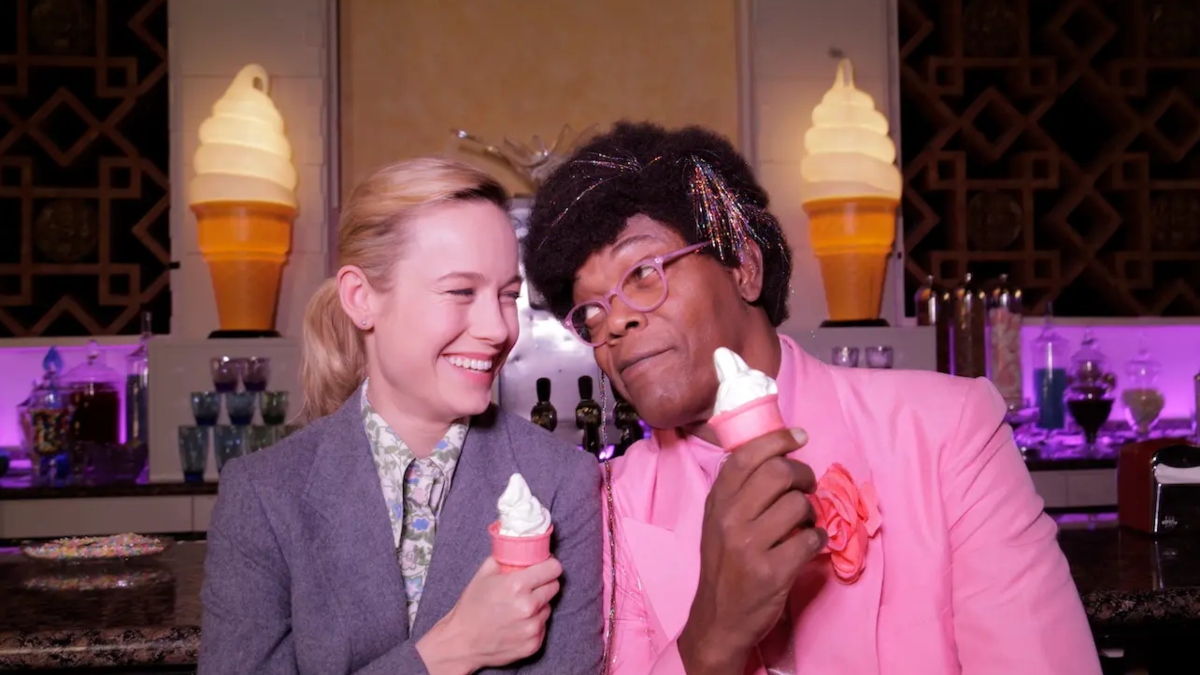 Brie Larson and Samuel L Jackson