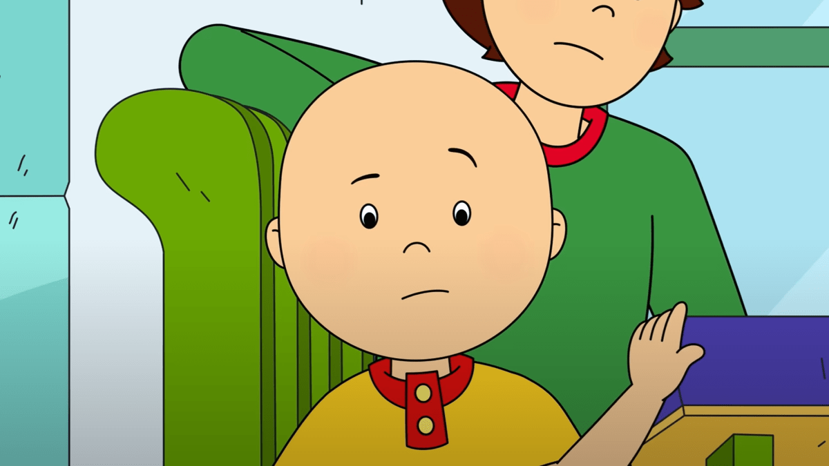 Caillou looking puzzled