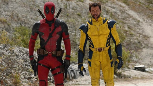 Ryan Reynolds as Deadpool and Hugh Jackman as Wolverine in 'Deadpool 3' set pic
