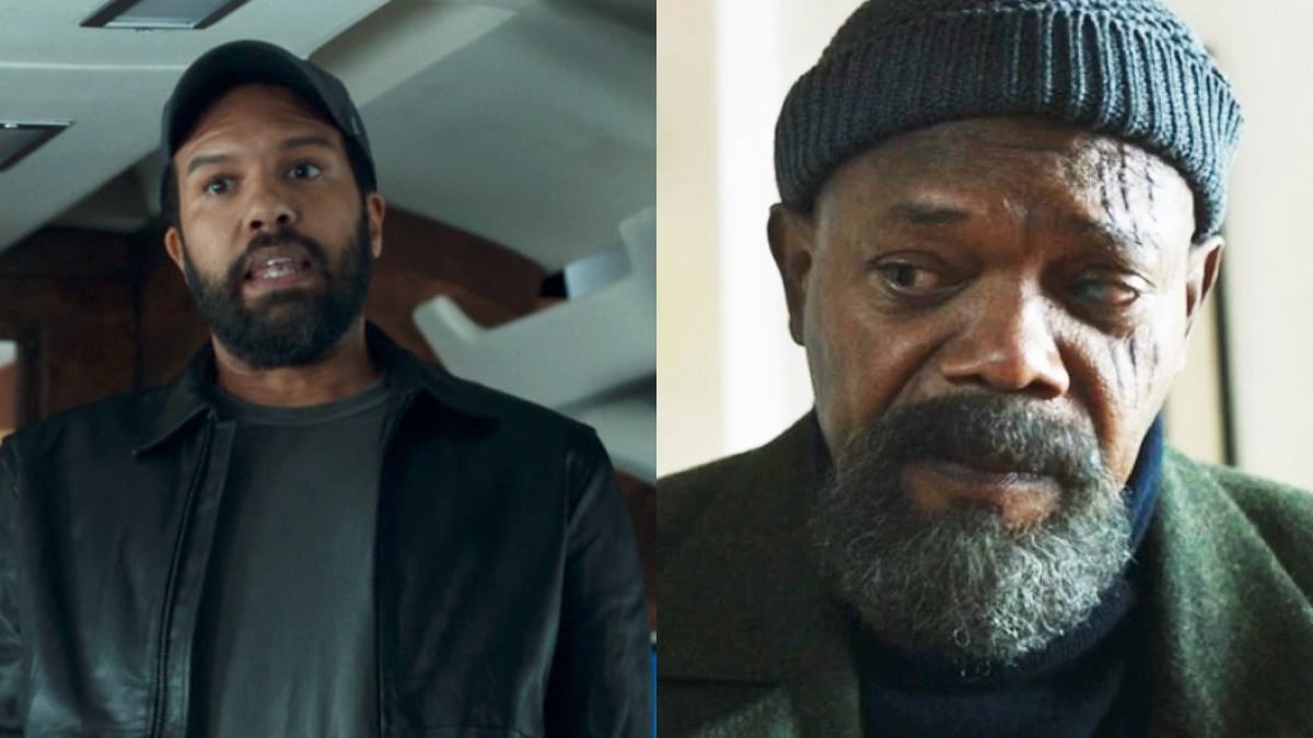 O-T Fagbenle as Rick Mason and Samuel L. Jackson as Nick Fury in 'Secret Invasion'