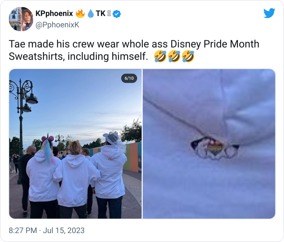 Kim Taehyung BTS V wears Disney Pride Collection