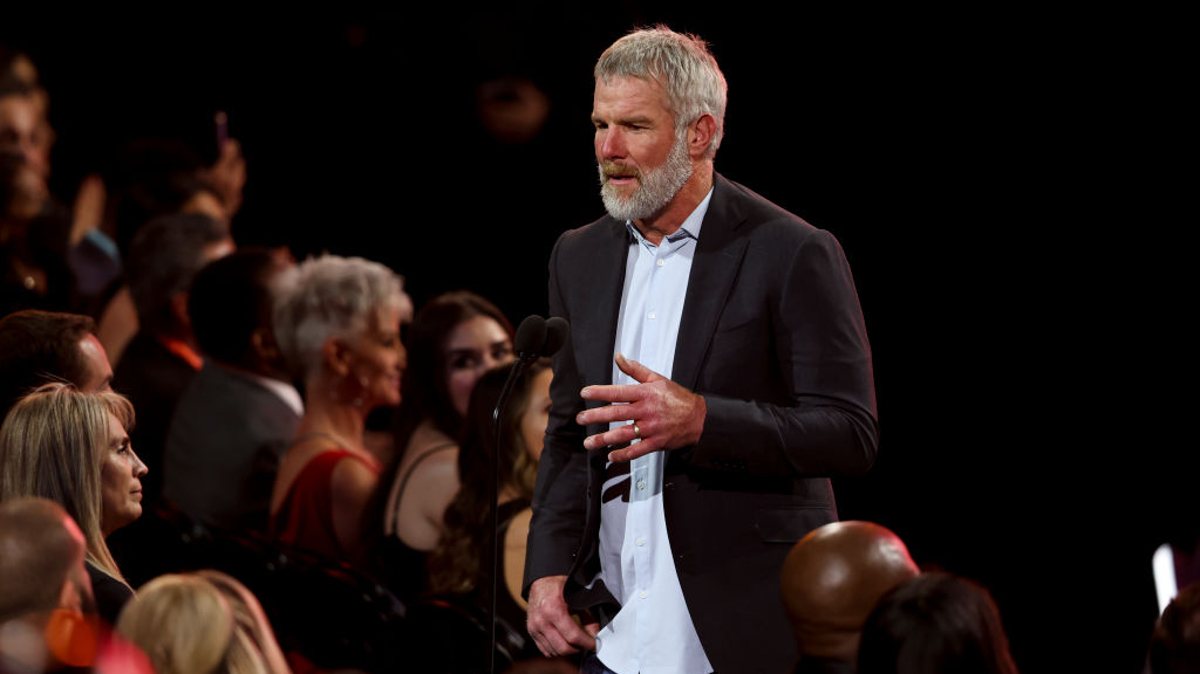 Brett Favre presents at the NFL Honors show at the YouTube Theater on February 10, 2022 in Inglewood, California. 