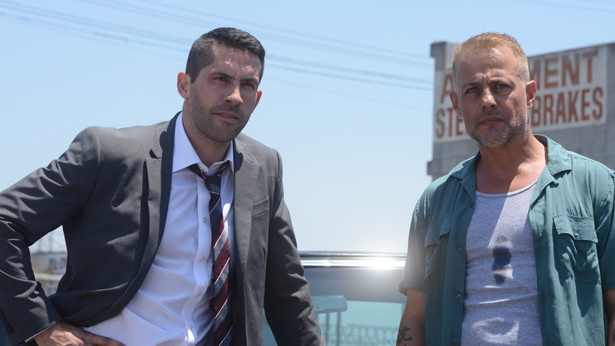 Scott Adkins and Louis Mandylore in 'The Debt Collector'