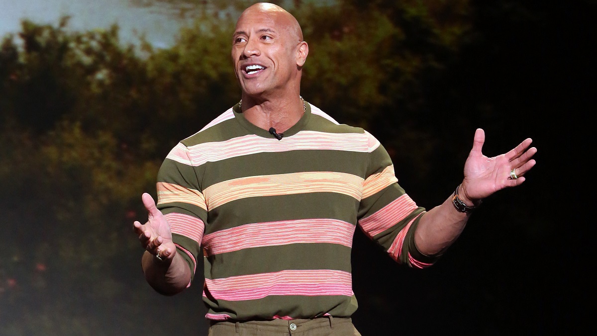 ANAHEIM, CALIFORNIA - AUGUST 24: Dwayne Johnson of 'Jungle Cruise' took part today in the Walt Disney Studios presentation at Disney’s D23 EXPO 2019 in Anaheim, Calif. 'Jungle Cruise' will be released in U.S. theaters on July 24, 2020.