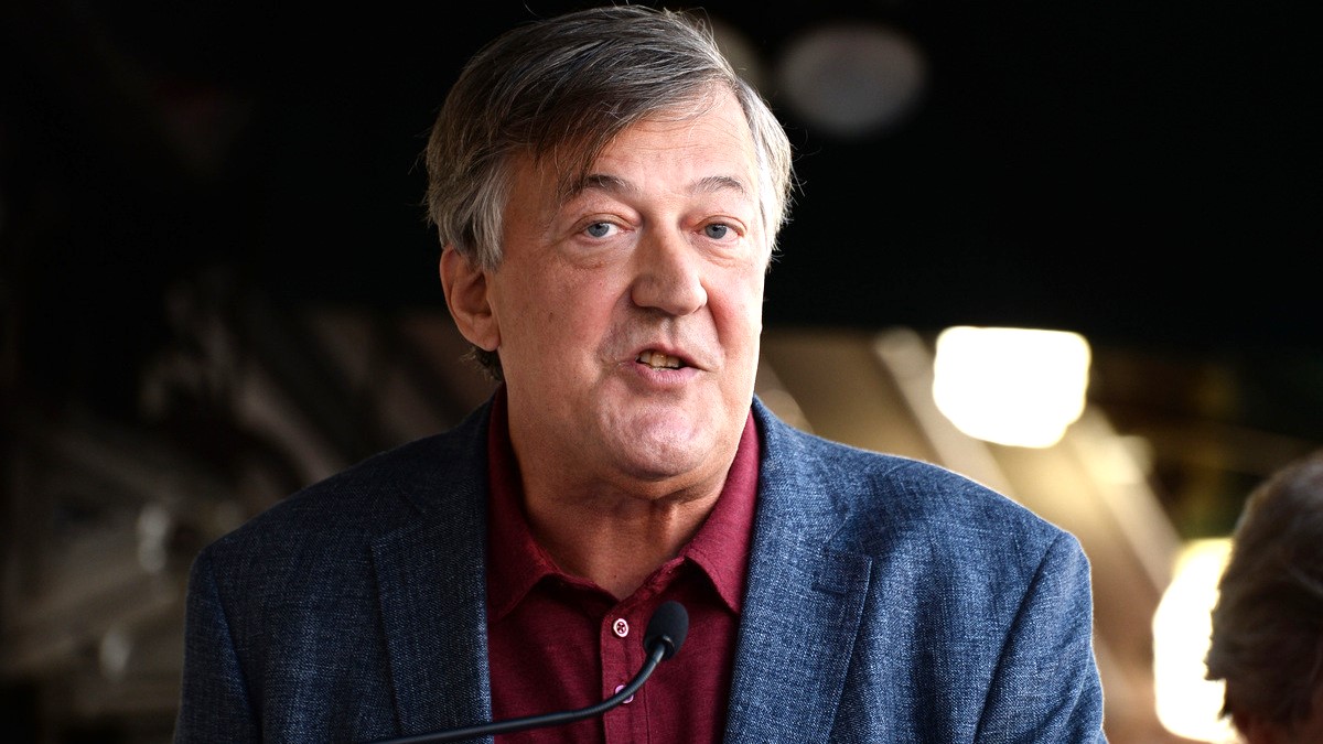 Actor Stephen Fry attends actor Hugh Laurie's Star ceremony on The Hollywood Walk of Fame on October 25, 2016 in Hollywood, California