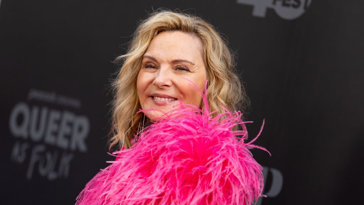 Kim Cattrall attends Peacock's "Queer As Folk" world premiere event in Partnership with Outfest's OutFronts Festival at The Theatre at Ace Hotel on June 03, 2022 in Los Angeles, California.