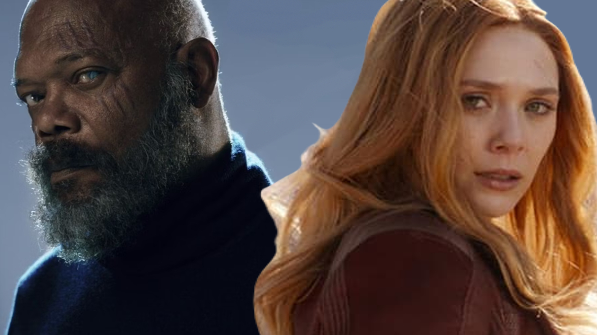 Nick Fury and Wanda Maximoff