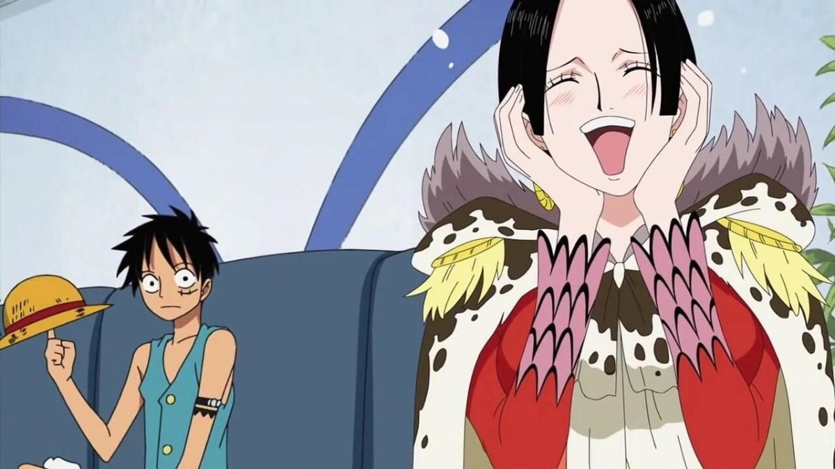 Boa Hancock and Luffy one piece