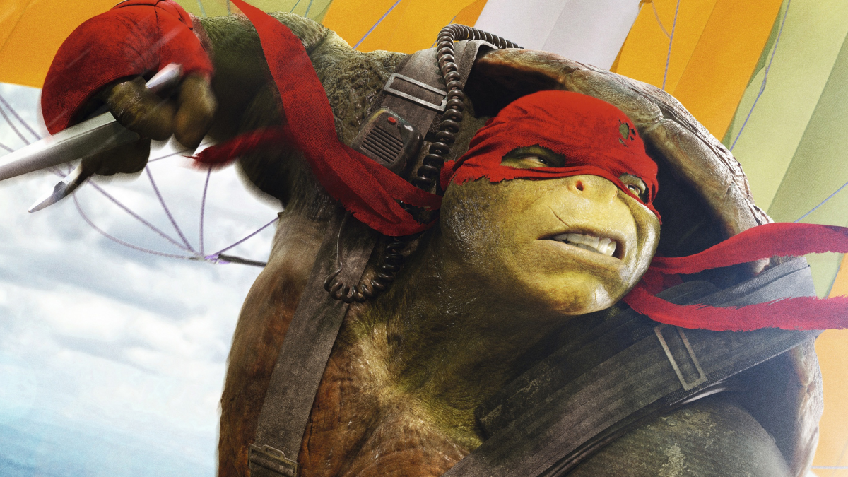 Raphael on the poster for "Teenage Mutant Ninja Turtles: Out of the Shadows"