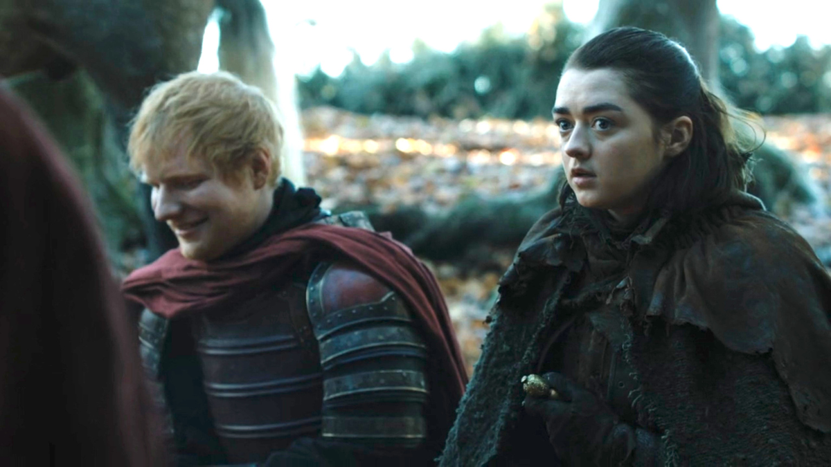 arya stark and ed sheeran in game of thrones