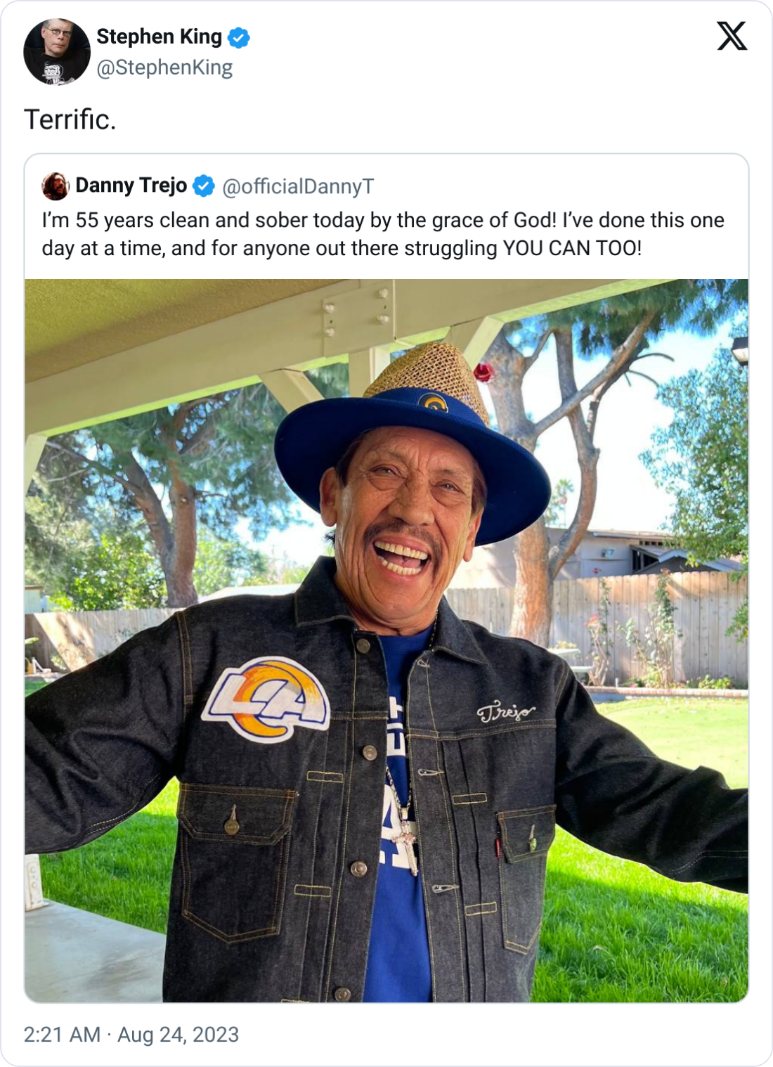 Danny Trejo / Stephen King post