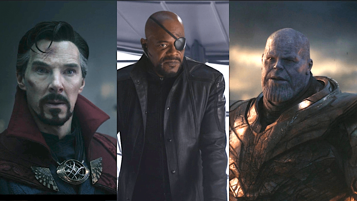 Doctor Strange Nick Fury and Thanos