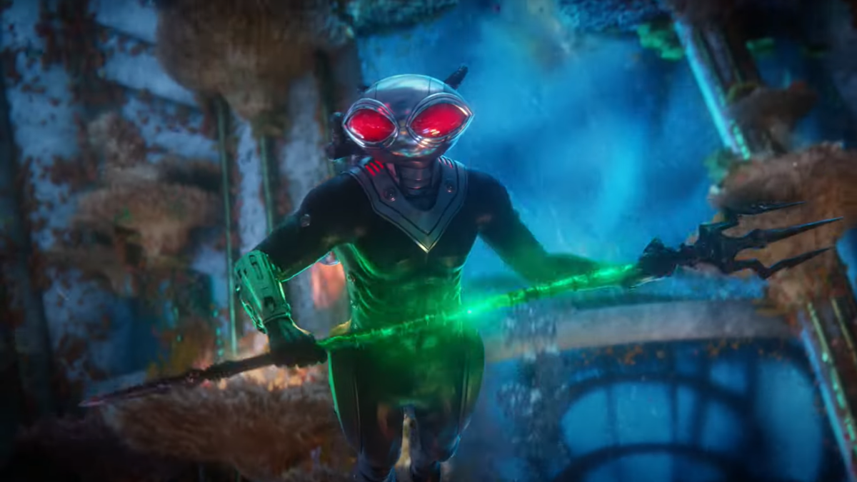 Black Manta wielding the Black Trident