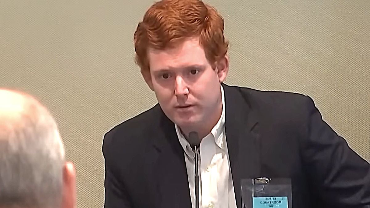 Buster Murdaugh testifies during his father Alex Murdaugh's murder trial.