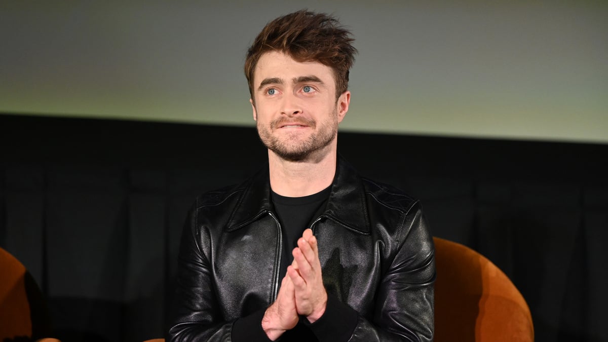 Daniel Radcliffe speaks during the US Premiere Of Weird: The Al Yankovic Story at Alamo Drafthouse Cinema Brooklyn on November 01, 2022