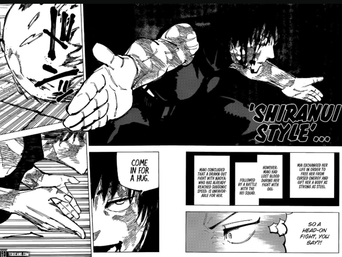 Maki Zenin using her upgraded abilities in "Jujutsu Kaisen."