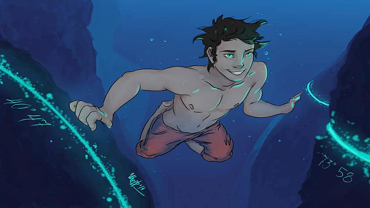 Percy Jackson under the sea, art by weeplz