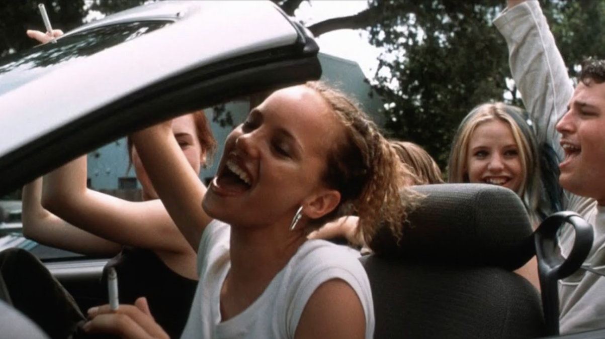 Bijou Phillips and Daniel Franzese in the crime drama Bully (2001)