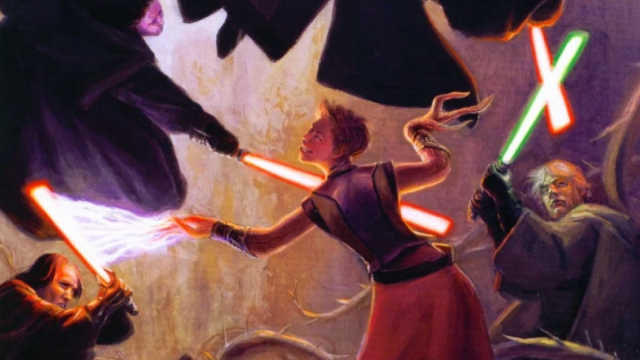 Painting of Abeloth zapping Jedi