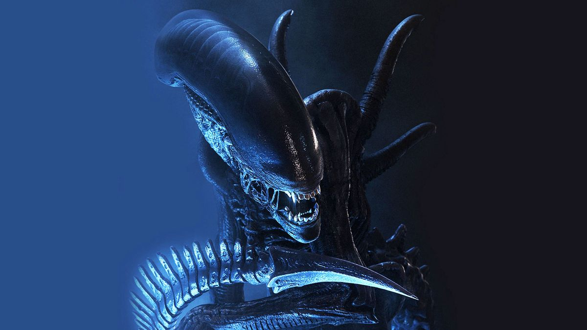 An alien has its mouth open in the Alien franchise. 